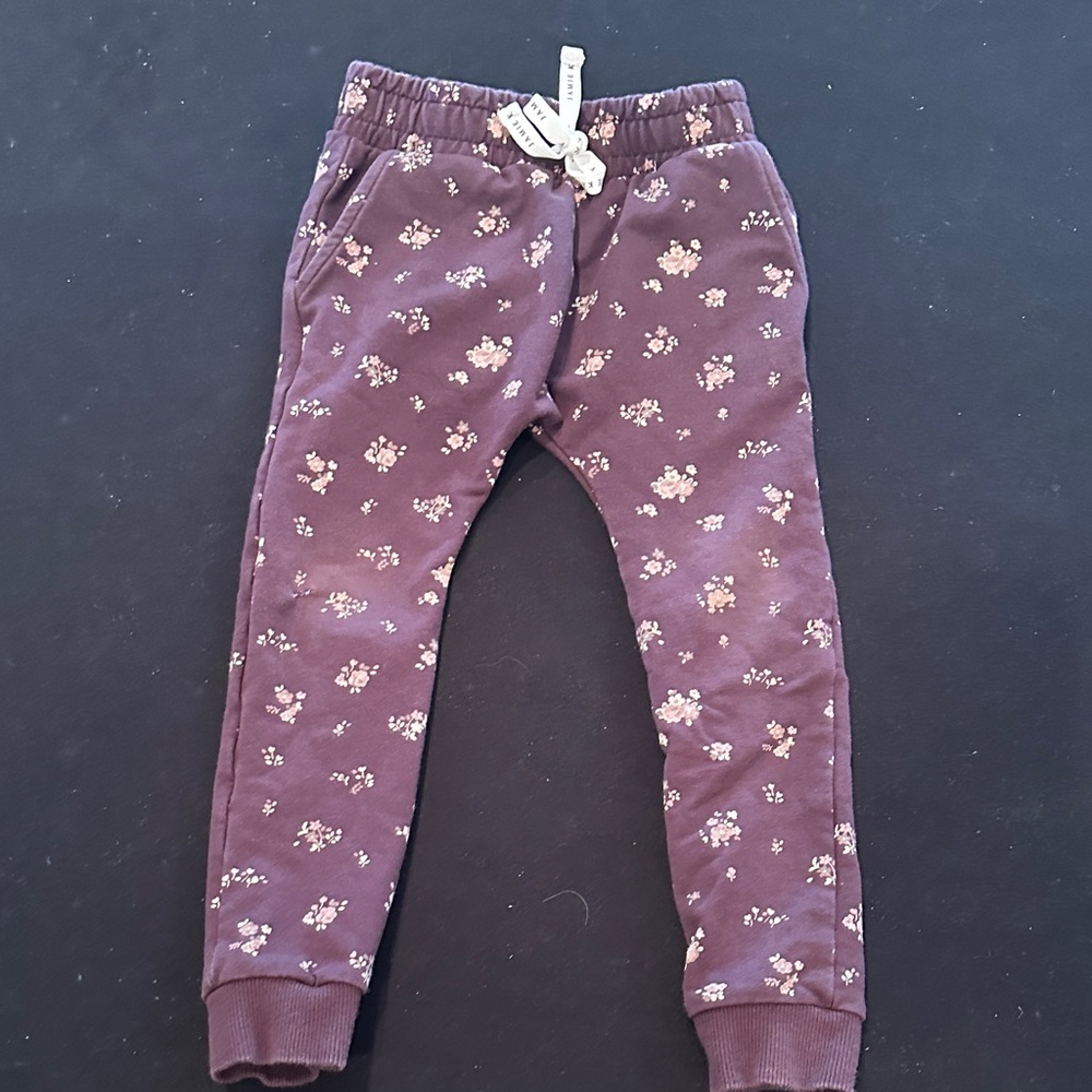 Jamie Kay Floral Plum Kids Joggers